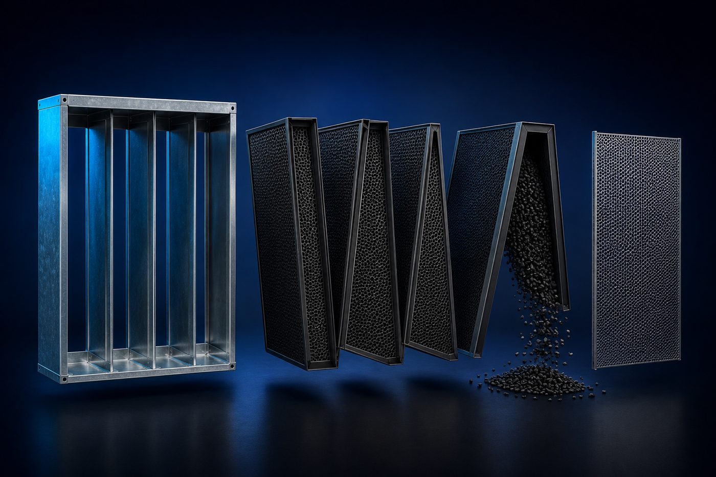 Activated Carbon Filters, exploded into its main components