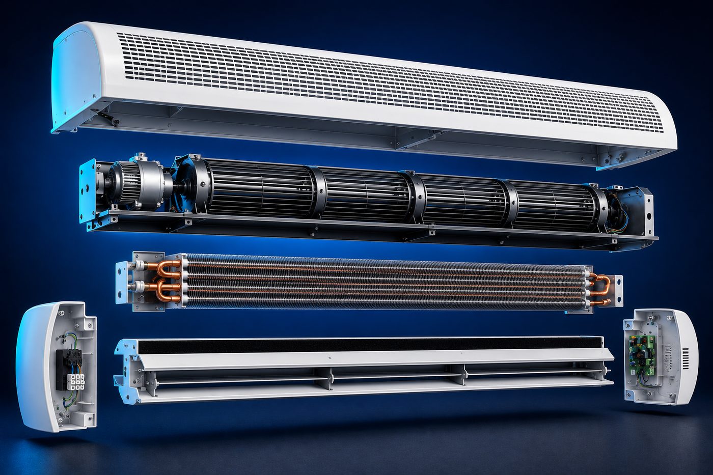 Air Curtains, exploded into its main components