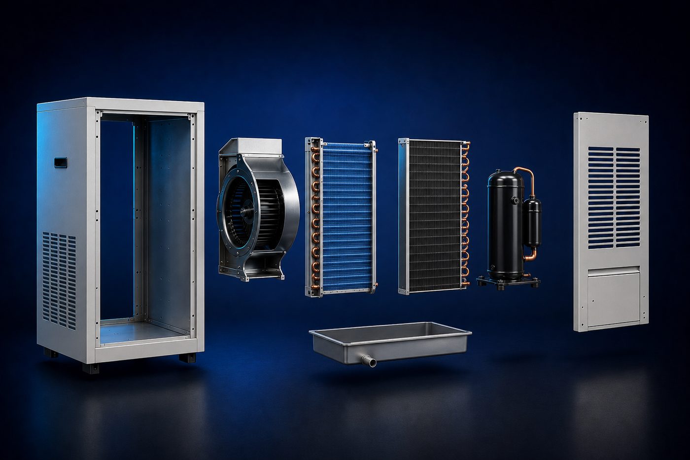 Dehumidifiers, exploded into its main components