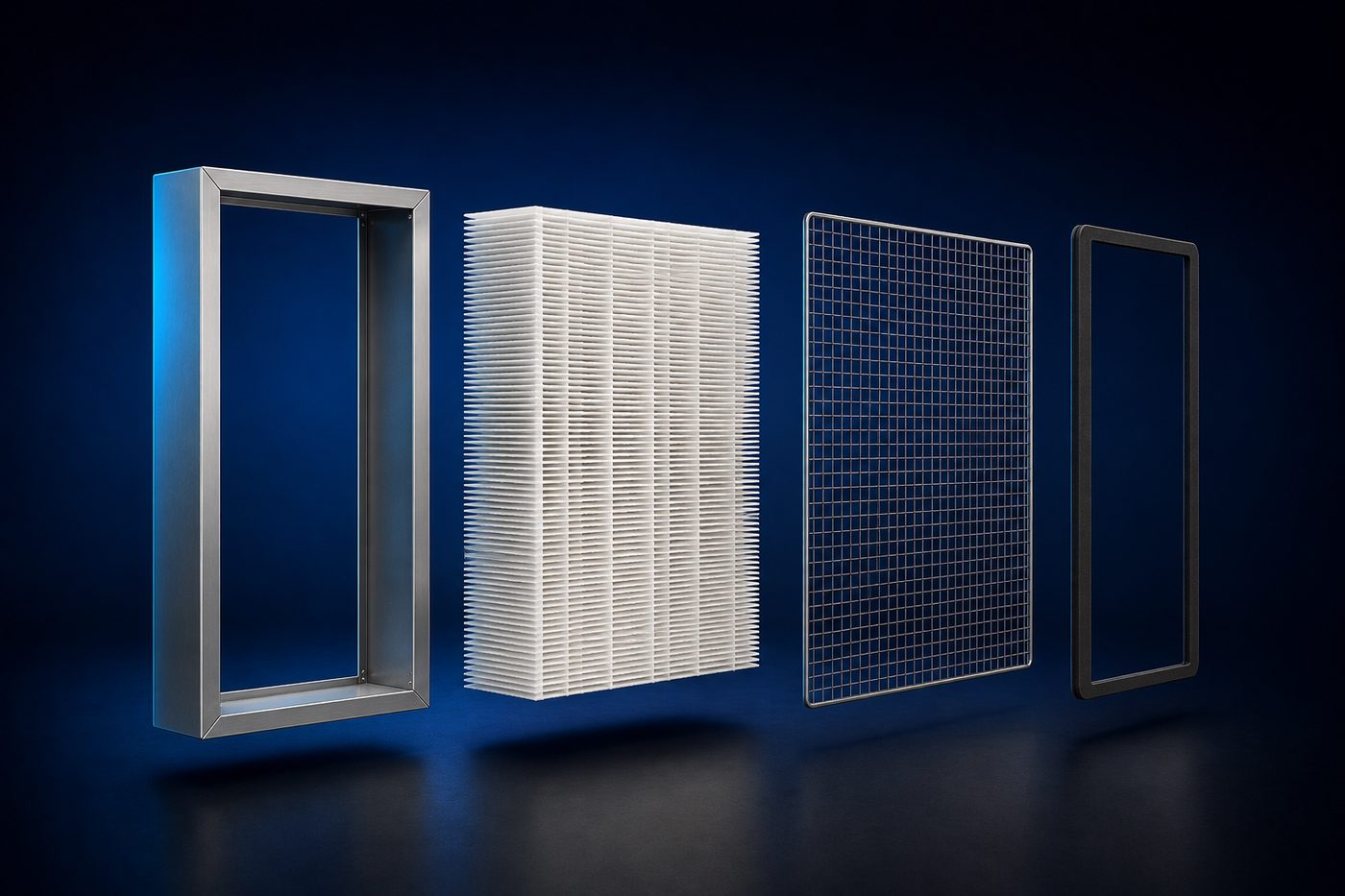 Healthcare & Clean Room Filtration, exploded into its main components