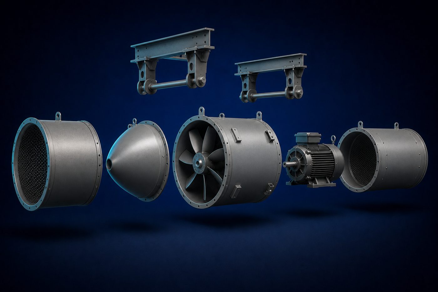 Tunnel Ventilation, exploded into its main components